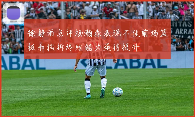 徐静雨点评杨瀚森表现不佳前场篮板和挡拆终结能力亟待提升